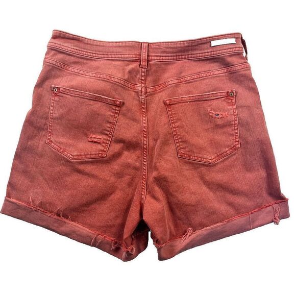 Pilcro and the Letterpress High Waist Denim Cuffed Boyfriend‎ Bermuda Shorts 32 - Picture 2 of 10